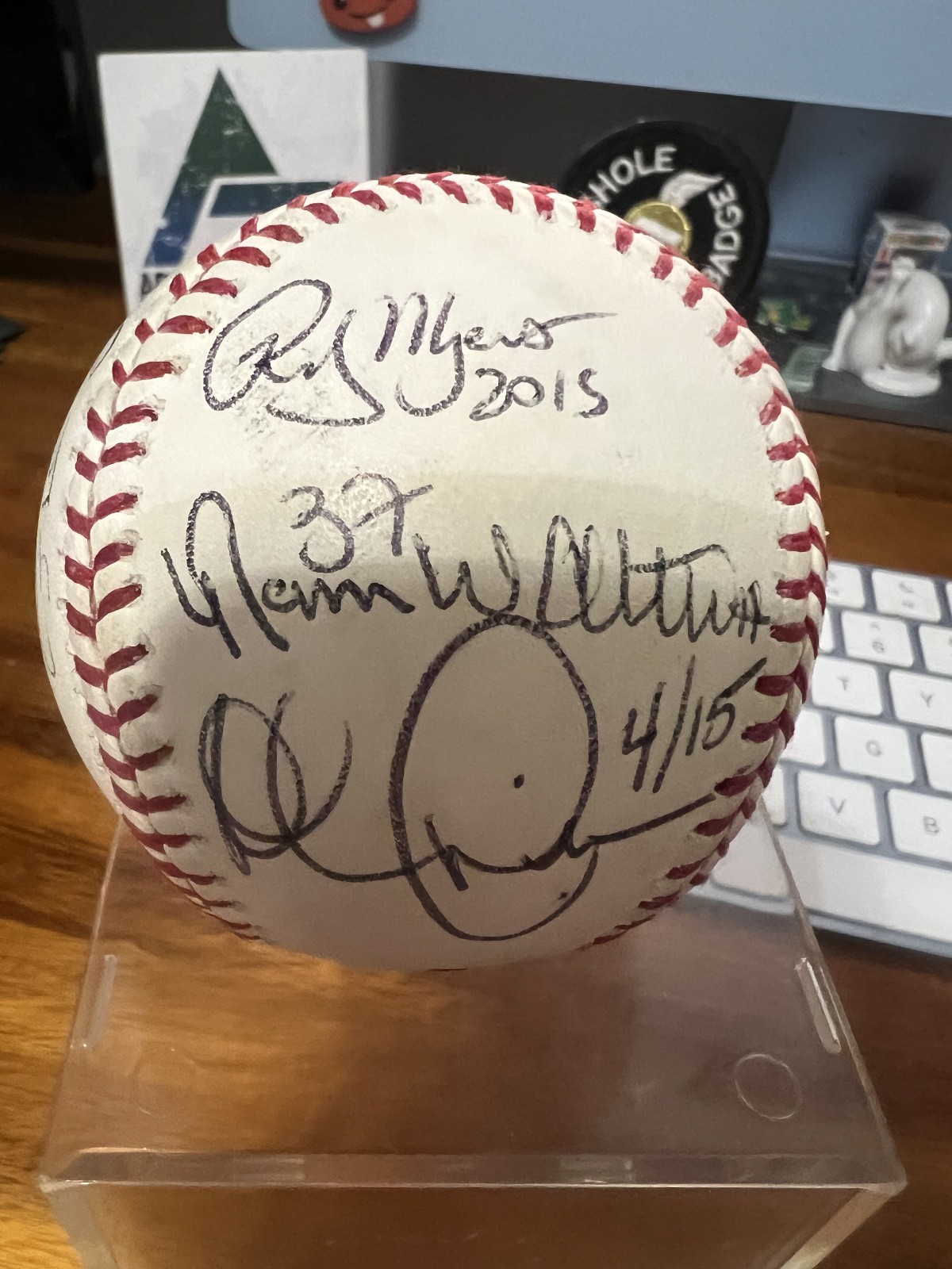 Randy Myers, Norm Charlton, Rob Dibble (Nasty Boys!) signed baseball 