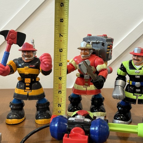Set Of 5 Rescue Heroes Billy Blazes Fire Fighter Action Figures & Accessories - Picture 9 of 18