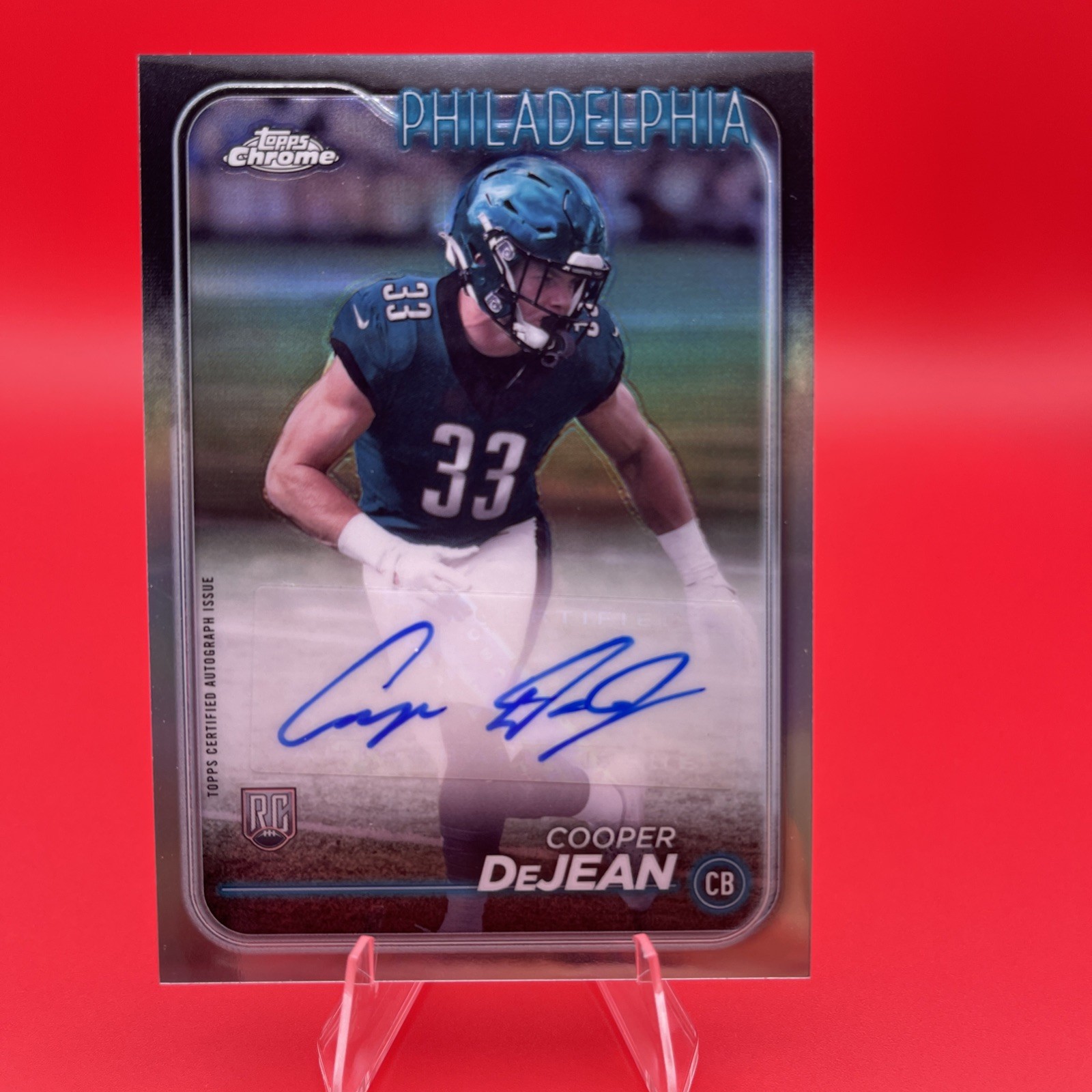 2024 Topps Chrome - Rookie Autographs Cooper DeJean #RA-CDE (AU, RC)