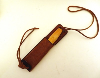 Ragweed Forge Neck Sheath #4 (5 1/2'' made from 6oz Leather) Hand Made in our lea