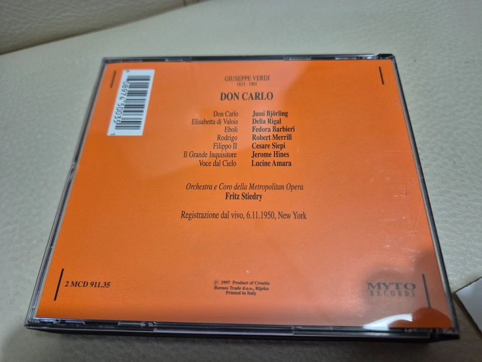 MYTO RECORDS  CD  DON CARLO  F. Stiedry  New York 1950 - Bild 2 von 2