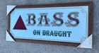 Vintage Bass Ale On Draught Beer Sign USA Original Mirror 32"×14" Guinness New