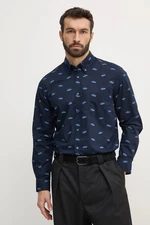 HUGO BOSS Rickert Patterned Mexican Hats Shirt Blue Size M NWT
