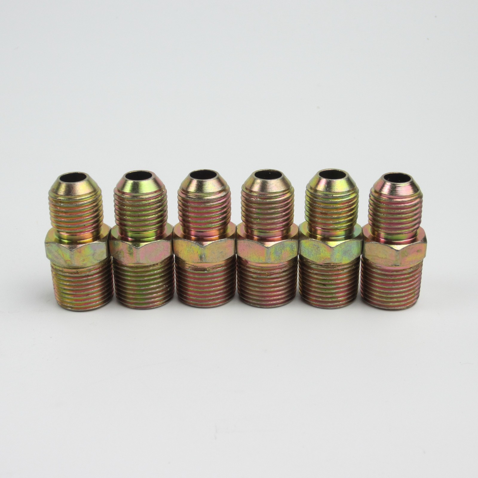 3/8 UNF Male to 3/8 NPT Male Hydraulic Adapter Fitting Carbon Steel High Pressur