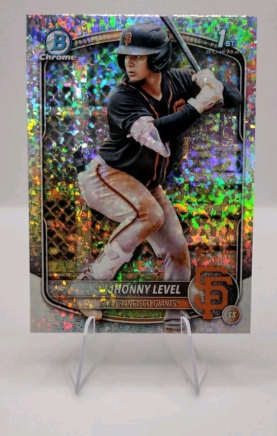 2025 Bowman #BCP-147 Jhonny Level 1st Chrome Mini-Diamond Refractor SF Giants