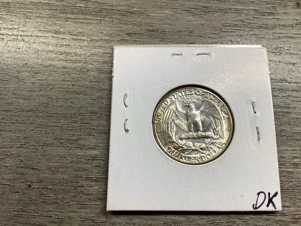 1955 D Washington Silver Quarter in BU Condition Nice Toning 051625 73dk - Image 2 of 4
