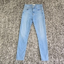 Agolde Sophie High Rise Skinny Jeans Light Wash Raw Hem A123B-1156 Womens 28