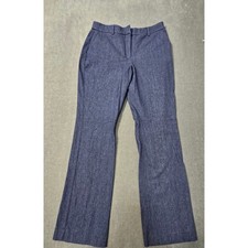 Express Design Studio Dress Pants Womens 10 Pigeon Blue Editor Flared Flat Front