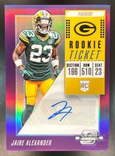 2018 Contenders Optic Jaire Alexander Purple Auto /99 #150 RC Green Bay Packers