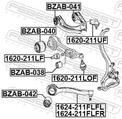 FEBEST-OE 1620-211UF.OE Ball Joint for MERCEDES-BENZ
