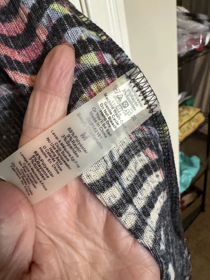 NUEVO SIN ETIQUETAS LulaRoe Plumero Chaleco Largo Colorido Largo Completo Boho Mujer Talla M REGALO Foto 3 de 4