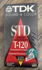 TDK STD T-120 Blank VHS 2 Pack - Brand New