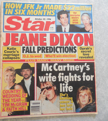 STAR Magazine, OCTOBER 22, 1996, JEANE DIXON FALL PREDICTIONS, PAUL MCCARTNEY!