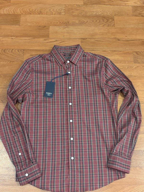 Faherty Movement Shirt Cedar Creek Plaid NWT - Small 