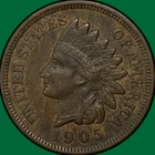 1905 Indian Head Cent Choice Extremely Fine XF+ Coin #39516