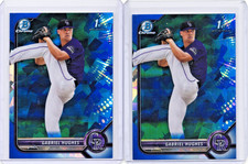 2022 Bowman Draft - Gabriel Hughes 1st Chrome Sapphire Prospect Lot (2) MLB