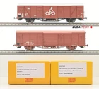 Exact-Train 2x Covered Freight Cars DB H0 GS with Original Packaging