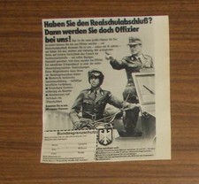 Seltene Werbung BUNDESGRENZSCHUTZ BGS - Werden Sie Offizier bei uns 1973