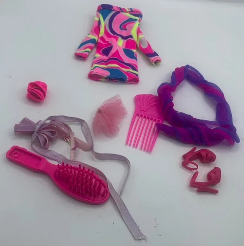 Vintage Totally Hair Barbie Fashion Outfit Clothing Hair accessories Dress Shoes