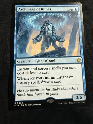 Archmage of Runes #30 MTG Foundations FDN Rare Near Mint Non-Foil