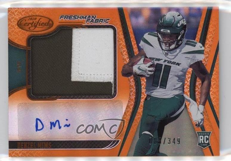 2020 Certified Mirror Orange 3/349 Denzel Mims #223 Rookie Auto RC g0i