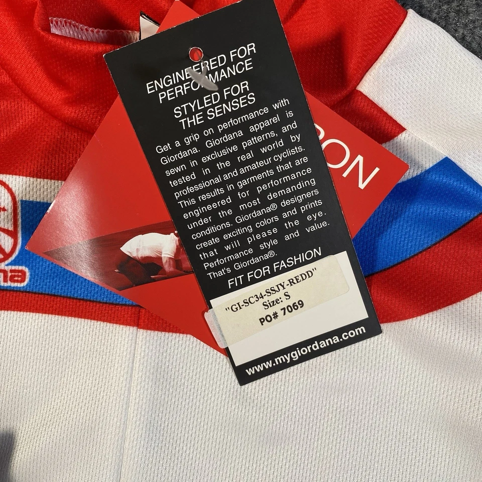 Giordana 3/4 Zip Short Sleeve Cycling Riding Jersey Mens Small Michron Wicking - Image 3 of 4