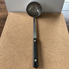 Vintage Ekco Flint Ladle Black Handle Stainless Vanadium USA