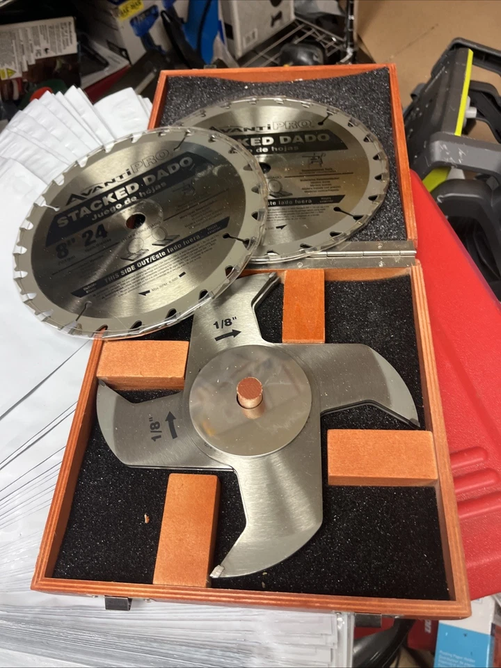 Avanti Pro 8 pulgadas Juego de hojas de sierra Dado apiladas de 24 dientes calidad circular duradera Foto 2 de 4