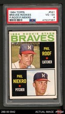1964 Topps #541 Phil Niekro / Phil Roof Braves RCs RC HOF PSA 4 - VG/EX