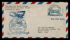 DR WHO 1949 BELGIUM FIRST FLIGHT PAA BRUSSELS TO BASRA IRAQ M72040
