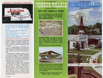 Harold Warp Pioneer Village Brochure Minden Nebraska 