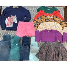 Girls Clothing Lot 12pc Bundle Size 4T/5T Cat  Jack OshKosh Tops Jeans Skirt