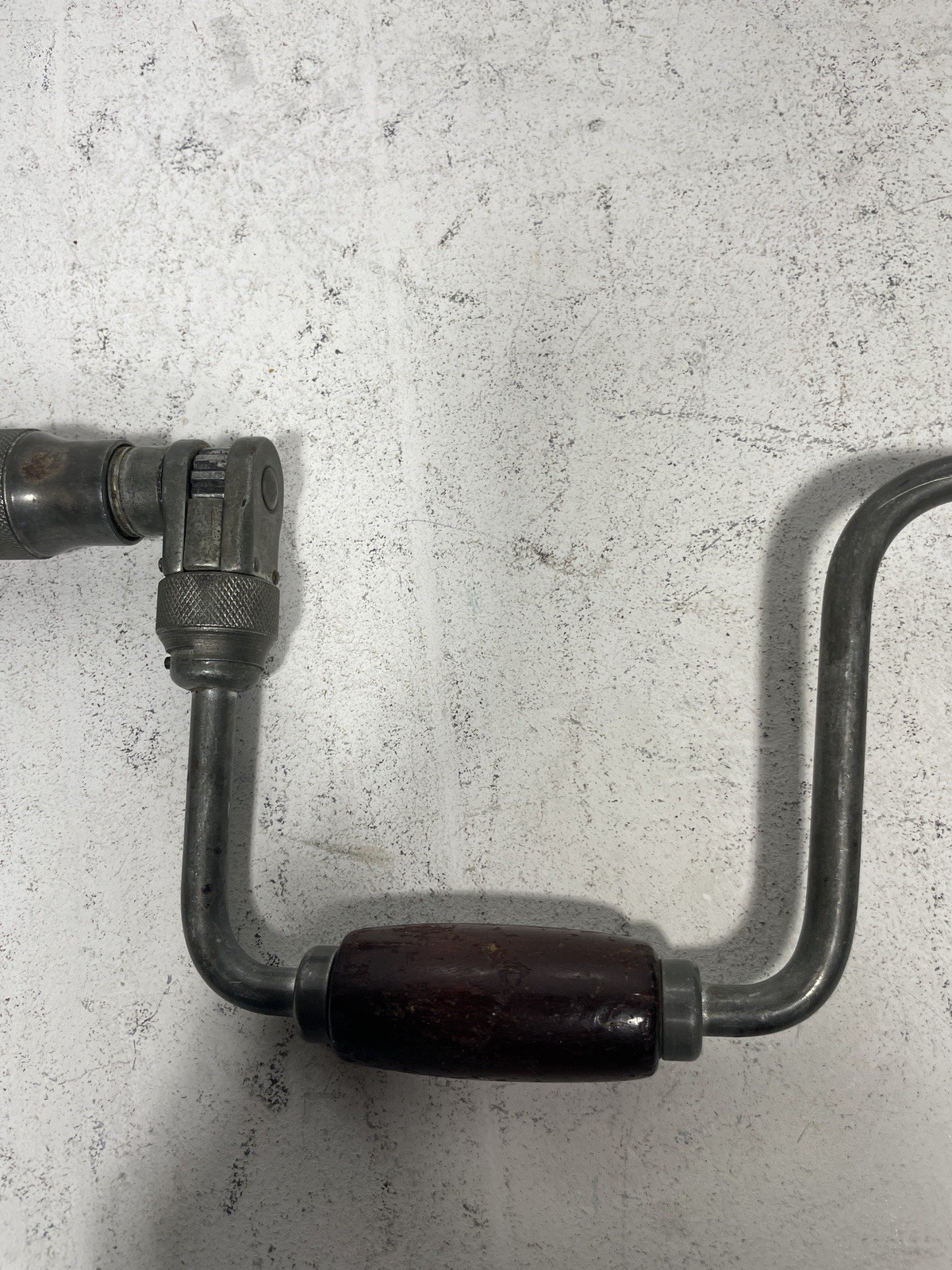 Vintage Dunlap 10" Bit Brace Ratcheting Drill - Hand Drill  or Auger - USA Made