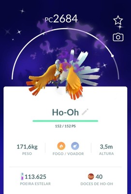 Pokémon Go Shiny Shadow Ho-Oh - Mini PTC 100K Sternenstaub