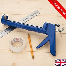 Heavy Duty Caulking Gun 29cm Silicone Sealant Applicator Metal Frame DIY Adhesiv