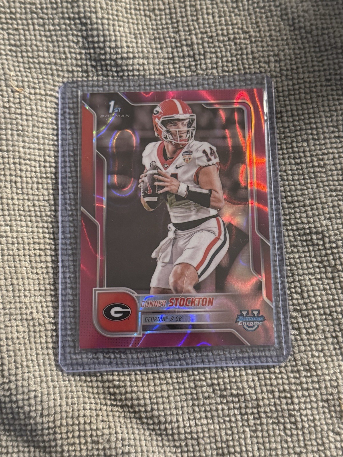 2025 Bowman University Chrome - Gunner Stockton #131 Pink Lava Refractor (RC)