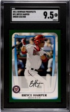 2011 Bowman Prospects Bryce Harper BP1 Green 234/450 SGC 9.5 MINT+