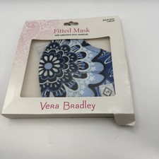 NEW VERA BRADLEY COTTON FACE MASK WASHABLE BLUE STAR MEDALLION