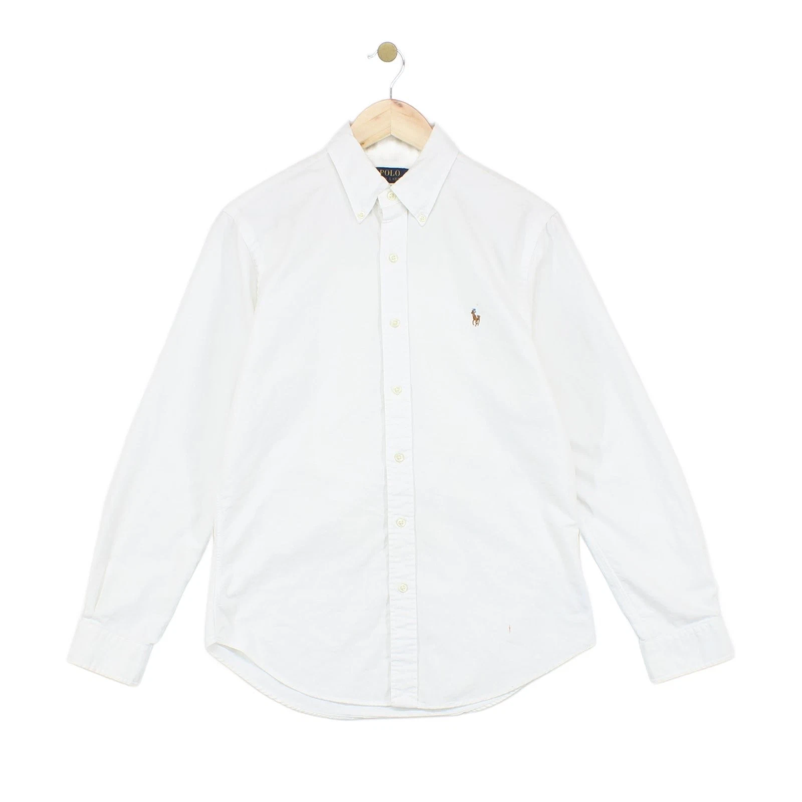 Ralph Lauren Shirt Mens Size M White Slim Fit Long Sleeve