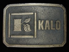 OD15123 VINTAGE 1970s  KALO LABS  SEED COMPANY AGRICULTURE BELT BUCKLE
