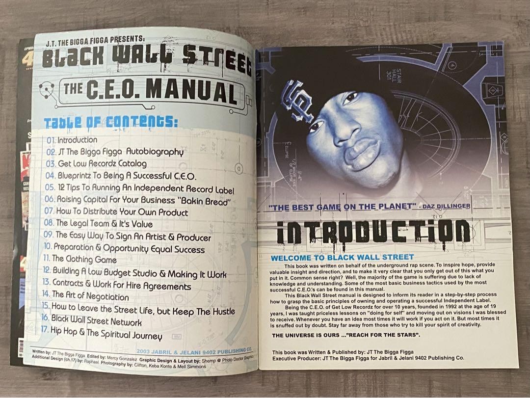 Jt The Bigga Figga Ceo Manual G-Luv G-Rap Business Guidebook