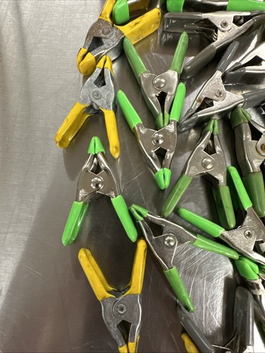 Lot Of 48 - 1" Spring Clamp, Green, Yellow, Black, Gray - Picture 9 of 13