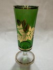 Three colorful vintage poinsettia Collins glasses with gold accent — photo 7