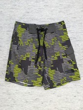 The North Face Boys Swim Shorts Trunks XS 6 Logo Allover Print Digital Camo AOP