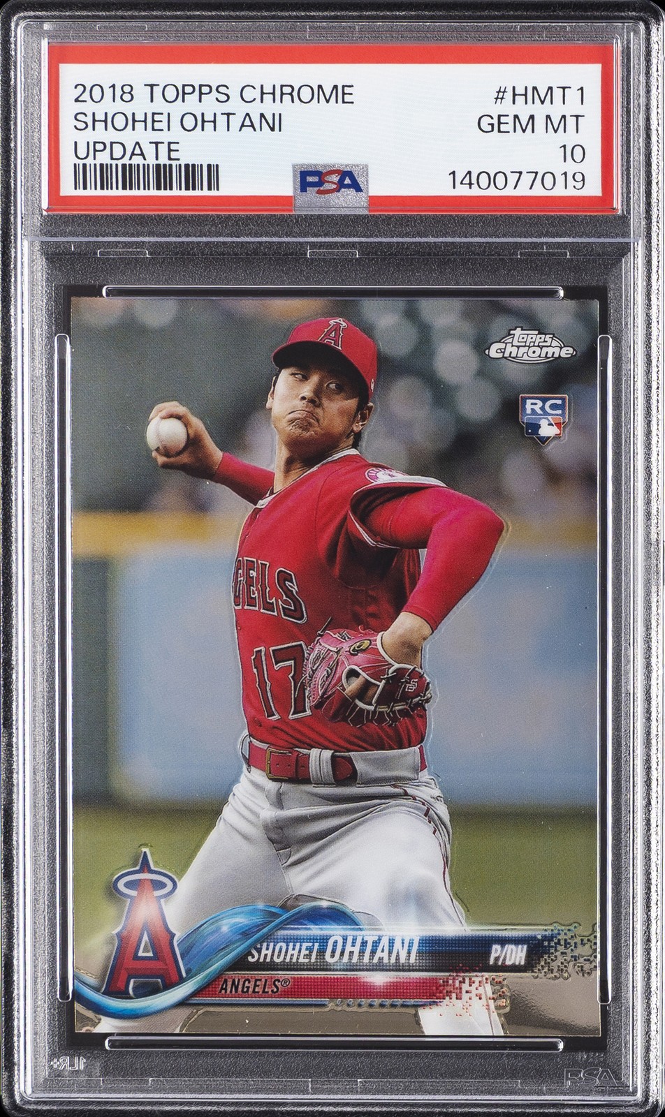 2018 TOPPS CHROME UPDATE #HMT1 SHOHEI OHTANI ROOKIE RC PSA 10