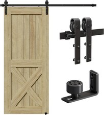 6FT/182cm Sliding Barn Door Kit, CCJH Sliding Doors Hardware Closet Rail J Shap