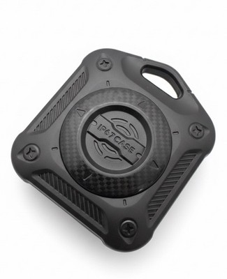Apple AirTag Case Schlüsselanhänger IP67 Schutzhülle Carbon Optik Hund Katze Neu