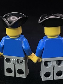 LEGO Pirates Minifigure pi005  Blue Coat 1989 Eyepatch 6279 6285 Barracuda Lot 2