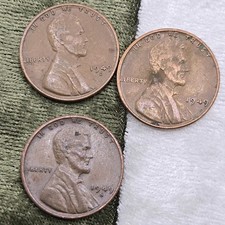 1949 Lincoln Wheat Cent Trio 1949 Lincoln Wheat Cent Trio