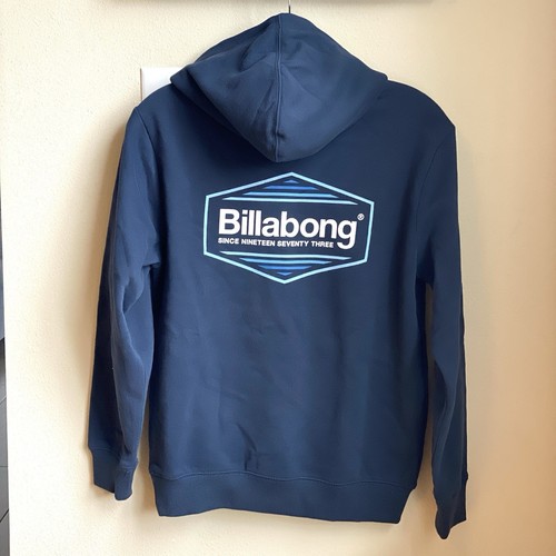 NWOT NEW Boys M 12 Billabong Pocket Pullover Hoodie Navy Blue Logo Lahaina Maui - Picture 6 of 14